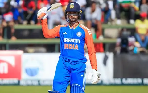 Abhishek Sharma celebrates after match-winning 74 in IND vs PAK Asia Cup 2025 Super Four clash