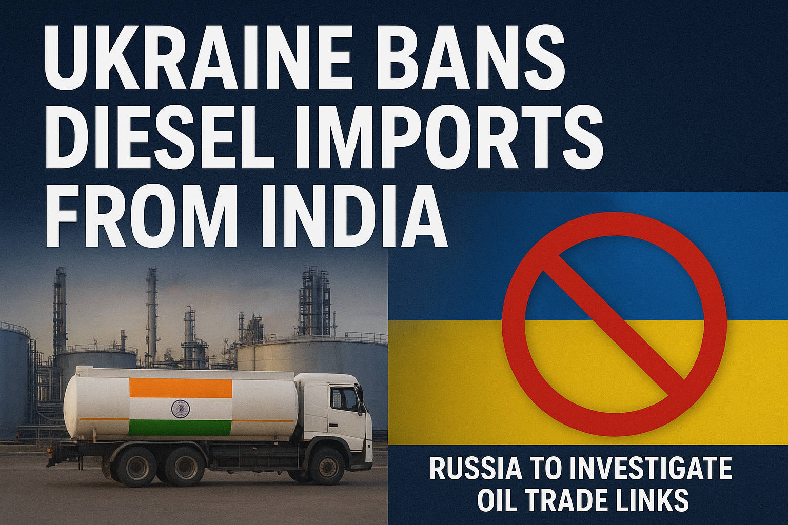 "Ukraine bans diesel imports from India starting October 1, 2025 amid Russia oil links investigation"