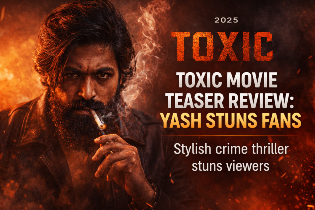 Yash in Toxic movie teaser 2025 showcasing a dark and intense crime thriller look